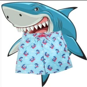 Party Sharks Boy's Chilling Sharks Swim Trunks